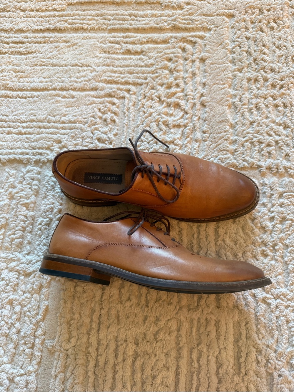 Vince Camuto Brown Leather Lace-Up Oxford Shoes - Men's - Picture 2 of 9